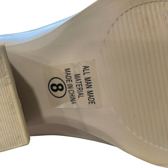 Soda White Western Cowboy Boots Womens Size 8 Pointed‎ Toe Block Heel Y2K Rodeo - Picture 10 of 10